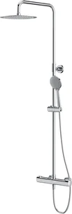 Cersanit Cersanit City zestaw prysznicowy ścienny termostatyczny z deszczownicą chrom S951-340 S951-340 - Zestawy prysznicowe - miniaturka - grafika 2