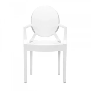King Home Krzesło LOUIS białe poliwęglan (124.APC.BIALY) - Krzesła - miniaturka - grafika 2