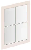 Fronty meblowe - DELINIA ID Front witrynowy FG60/77 Oxford kremowy Delinia ID - miniaturka - grafika 1