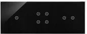 Wyłączniki światła i elektryczne - Simon Panel dotykowy Simon 54 Touch DSTR3142/73 S54 Touch 3 moduły 1 pole dotykowe + 4 pole dotykowe + 2 pola dotykowe poziome zastygła lawa - miniaturka - grafika 1