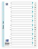 Teczki i skoroszyty - Elba Oxford 400012049 przekładki z tworzywa sztucznego Strong-Line A-Z 20-częściowe do DIN A4 plastikowe przekładki z okładką do zapisania, białe segregatory segregator teczka pierścieniowa 400012049WE - miniaturka - grafika 1