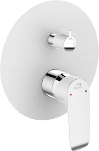 Laveo Laveo Alea bateria natryskowa podtynkowa z przełącznikiem biała chrom BLE 60PD BLE 60PD - Baterie podtynkowe - miniaturka - grafika 2