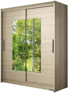 Szafy - Szafa przesuwna Pesto III 150 - szafa z Lustrem - miniaturka - grafika 1