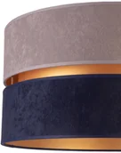 Lampy sufitowe - Euluna Lampa sufitowa Duo, granatowa/szara/złota, 25cm - miniaturka - grafika 1
