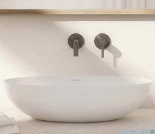 Omnires Shell M+ umywalka nablatowa 60x35 cm biały mat SHELLUNBM | - Umywalki - miniaturka - grafika 5