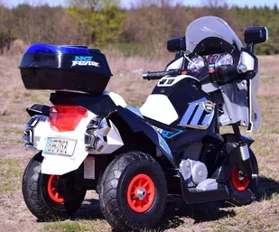 Super-Toys MEGA WIELKI MOTOR HERO Z DŹWIĘKAMI NA POMPOWANYCH KOŁACH NOWOŚĆ / 8815 12 V CH-8815-AIR-BIAŁY - Pojazdy elektryczne dla dzieci - miniaturka - grafika 16