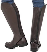 Czapsy i sztylpy - Riders Trend Skóra  Premium skóra bydlęca z Amara z podszewką czapsy-Gaiter Reiter czapsy, brązowy, XS 10021056-CHO-XS_Chocolate Brown_XS - miniaturka - grafika 1