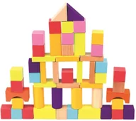 Klocki - Bino Kolorowe klocki drewniane 50 szt. 84204 - miniaturka - grafika 1