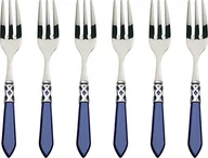 Zestawy sztućców - Bugatti alc2 m n4217 Aladdin  6-częściowy zestaw sztućców widelczyki do ciasta, stal nierdzewna/tworzywo sztuczne (ABS), niebieski, 21 x 18 x 3 cm ALC2M-N4217 - miniaturka - grafika 1