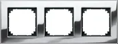 Wyłączniki światła i elektryczne - Merten 475339 m-Plan-metalową ramę, 3-krotnie, chrom - miniaturka - grafika 1