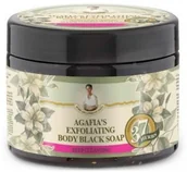 Mydła - Pierwoje Reszenie Złuszczające czarne mydło Agafii do głębokiego oczyszczenia ciała 300ml - miniaturka - grafika 1