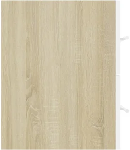 VidaXL Lumarko Szafka pod umywalkę, biel i dąb sonoma, 100x38,5x48 cm, płyta 804724 VidaXL - Meble łazienkowe - miniaturka - grafika 6