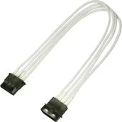 Kable komputerowe i do monitorów - Nanoxia Kabel zasilający 4-Pin Molex przedłużacz 30cm white - 900400025 - miniaturka - grafika 1