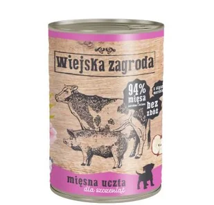 Alpha Spirit Wiejska Zagroda dla szczeniąt Mięsna uczta 400g - Mokra karma dla psów Alpha Spirit Wiejska Zagroda dla szczeniąt Mięsna uczta 400g - Mokra karma dla psów - miniaturka - grafika 1