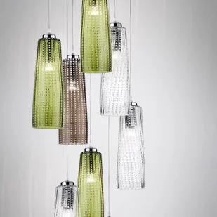 AILati Szklana lampa wisząca Perle, szara - Lampy sufitowe - miniaturka - grafika 3