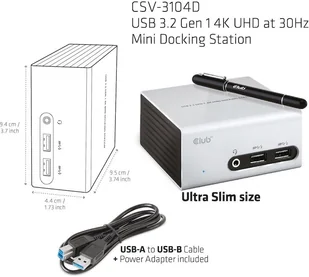 Club 3D CSV-3104D - Stacje dokujące i replikatory portów - miniaturka - grafika 12