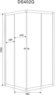 Sea Horse Duso 90x90 DS402QT - Kabiny prysznicowe - miniaturka - grafika 2