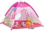 Akcesoria dla gryzoni - Relaxdays namiot do gry dla dziewcząt, dla dzieci czas odtwarzania z zamkiem Feen-, domek do zabawy do wewnątrz i na zewnątrz, HBT 90 x 118 x 115 cm, różowa - miniaturka - grafika 1