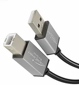 Kable USB - KabelDirekt przewód USB B 2.0 3m (USB A do USB B do zastosowania jako przewód drukarki, skanera, faksu; czarny/gwiezdna szarość) PRO Series 1060 - miniaturka - grafika 1