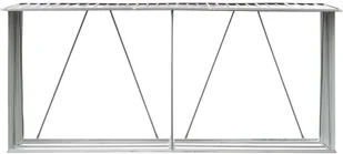 vidaXL Wiata na drewno, stal galwanizowana, 330 x 84 x 152 cm, brązowa - Garaże i wiaty - miniaturka - grafika 4