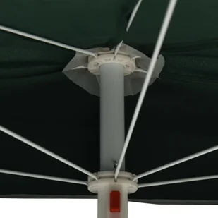 vidaXL Półokrągły parasol ogrodowy na słupku, 180x90 cm, zielony 315560 - Parasole ogrodowe - miniaturka - grafika 6