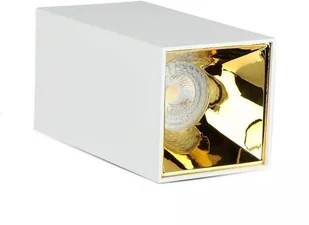 v-tac Oprawa Sufitowa V-TAC GU10 Kwadrat Natynkowa Biały+Złoty 74x74x140mm VT-882 - Oprawy, klosze i abażury - miniaturka - grafika 3