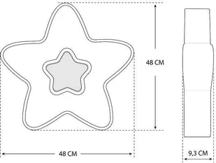 Decorativi Lampa do pokoju dziecinnego na pilota sufitowa niebieskie gwiazdki 36W 408 Decorativi 408 - Lampy sufitowe - miniaturka - grafika 8