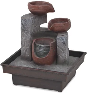 vidaXL Fontanna pokojowa ze światłem LED, żywica syntetyczna - Fontanny ogrodowe - miniaturka - grafika 4