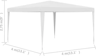 vidaXL Namiot imprezowy, 4 x 4 m, biały - Pawilony ogrodowe - miniaturka - grafika 8