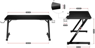 Huzaro Hero 2.5 Czarny - Biurka gamingowe - miniaturka - grafika 16