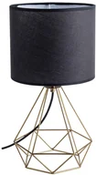 Lampy stojące - Polux Gabinetowa LAMPA abażurowa HIRA 318602 druciana LAMPKA stołowa złota czarna 318602 - miniaturka - grafika 1