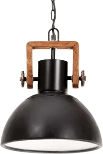 VidaXL Industrialna lampa wisząca, 25 W, czarna, okrągła, 30 cm, E27 320536 - Lampy sufitowe - miniaturka - grafika 3