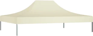VidaXL Dach do namiotu imprezowego, 4 x 3 m, kremowy, 270 g/m - Pawilony ogrodowe - miniaturka - grafika 3