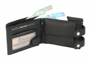 Wild Portfel Męski Skóra Naturalna Duży Poziomy Z Zapięciem Podwójnym I Łańcuszkiem 5647 - Portfele - miniaturka - grafika 4