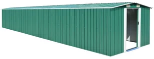 vidaXL Szopa ogrodowa zielona 257x779x181 cm stal galwanizowana 47032 - Skrzynie ogrodowe - miniaturka - grafika 2