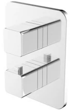 Omnires Bateria wannowo-prysznicowa, podtynkowa, termostatyczna, solo Parma chrom PM7436CR - Baterie podtynkowe - miniaturka - grafika 3