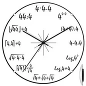Zegary - Atrix Zegar ścienny convex 4 matma ATE2030_M44 - miniaturka - grafika 1