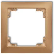 Klawisze i ramki - Karlik Deco Soft złoty metalik ramka 1-krotna 8DRSO-1 8DRSO-1 - miniaturka - grafika 1