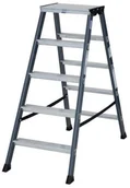 Rusztowania - Krause SePro D Drabina anodowana dwustronna 5 stopni 125828 125828 - miniaturka - grafika 1