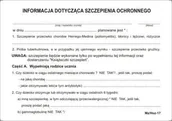 Druki akcydensowe - Firma krajewski Informacja dotycząca szczepienia [Mz/Hsz-17] Mz/Hsz-17 - miniaturka - grafika 1