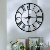 Zegary - Zegar wiszący z metalu tarcza z dużymi elementami w stylu vintage 102222B - miniaturka - grafika 1