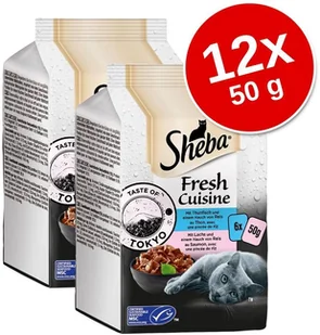 Sheba Fresh Cuisine, 6 x 50 g - Taste of Tokyo: Tuńczyk i łosoś - Mokra karma dla kotów - miniaturka - grafika 2