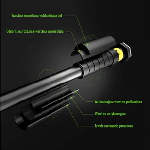 HMS Stalowy drążek treningowy rozporowy DD201 HMS Premium 17-45-031 - Poręcze i drążki do podciągania - miniaturka - grafika 6