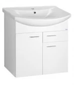 Szafki łazienkowe - Aqualine ZOJA szafka umywalkowa, 61,5x74x32cm, 2 drzwiczek, 1 szuflada, biała 51065A - miniaturka - grafika 1