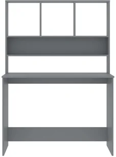 vidaXL vidaXL Biurko z półkami, szare, 110x45x157 cm - Biurka - miniaturka - grafika 4