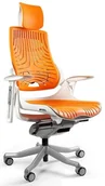 Fotele i krzesła biurowe - Unique Meble Fotel biurowy WAU biały/elastomer tpe12 mango - miniaturka - grafika 1