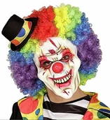 Stroje karnawałowe - WIDMANN Widmann 00833 - Horror Killer Clown - półmaska z taśmą gumową - miniaturka - grafika 1