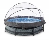 Baseny ogrodowe - Exit Exit Stone szary okrągły 360 cm - miniaturka - grafika 1