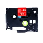 Papier do drukarek - Brother Taśma zamiennik TZ-455 / TZe-455, 24mm x 8m, biały druk / czerwony podkład - miniaturka - grafika 1