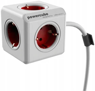 PowerCube Listwa zasilająca Allocacoc Extended3 m czerwony Typ F 1307/DEEXPC - Listwy zasilające - miniaturka - grafika 3
